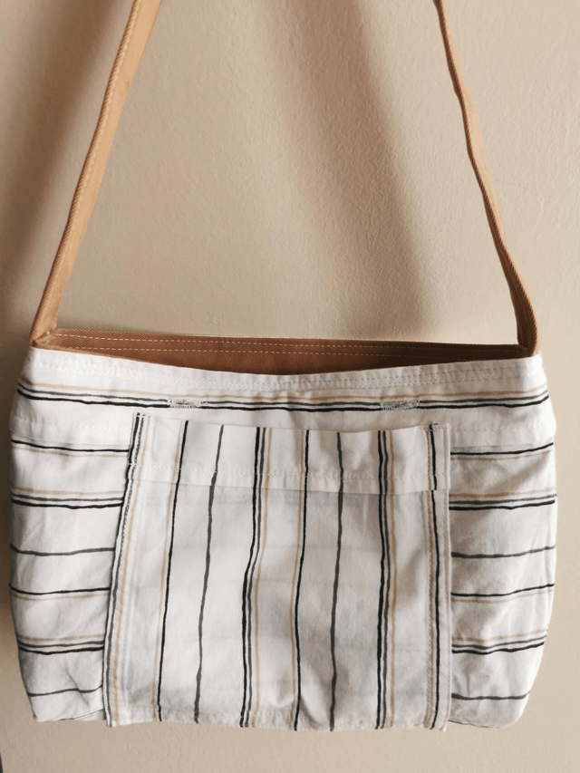 Mini sac #17  - Chino et chemise rayée